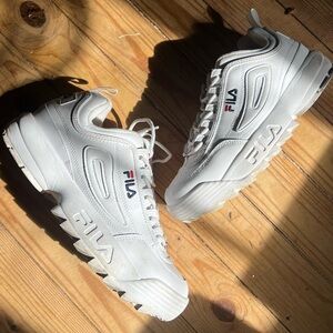 SOLD White Fila Women's Disruptor II, SZ 10 Fila Women's Disruptor sneakers